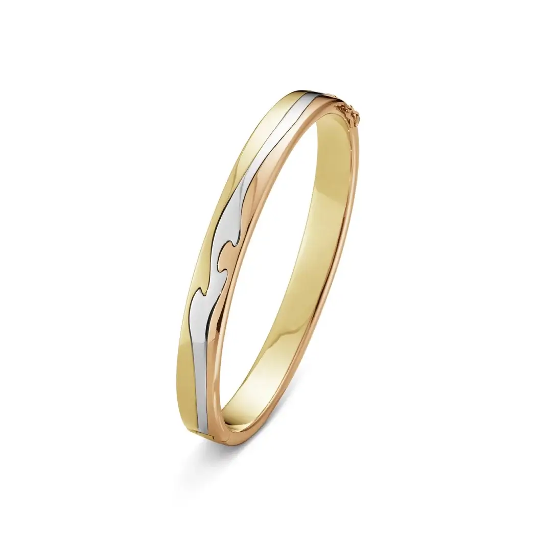 Georg Jensen FUSION armring, 18 kt. guld, hvidguld & rosa guld - Billede 2