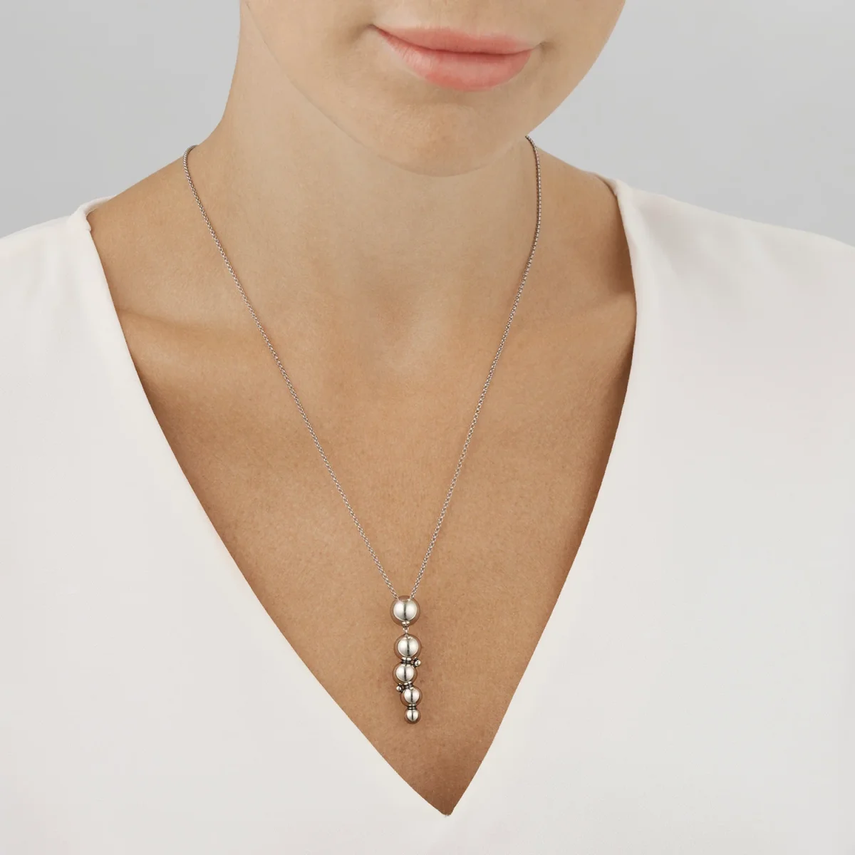 Georg Jensen Moonlight Grapes halskæde m. vedhæng, sterlingsølv - Billede 3