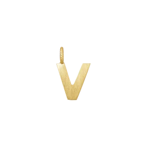 Dulong Letter vedhæng - V, lille guld