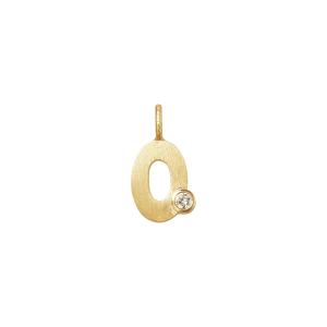 Dulong Letter vedhæng - O, lille guld m. brillant
