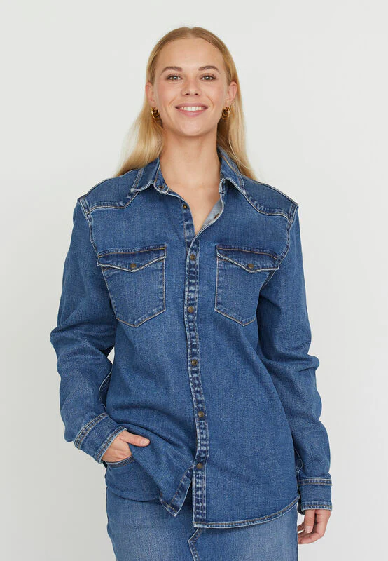 SISTERS POINT SKJORTE DENIM